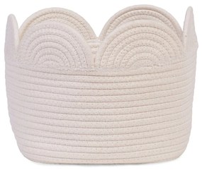Kôš na hračky Kvetina Off White 30x20x15 cm