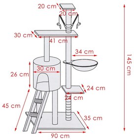 Prehouse Viacúrovňové grafitové škrabadlo pre mačky
