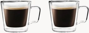 Dvojstenné borosilikátové šálky na espresso Diva, 2 ks
