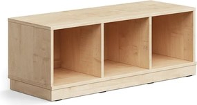 Úložná skrinka CASPER, 3 priehradky, so soklom, breza