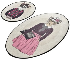 Súprava 2 kusov kúpeľňových predložiek Dude viacfarebná