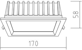 APLED - LED Podhľadové SQUARE WOODLINE LED/12W/230V 4000K 17x17 cm jaseň masív