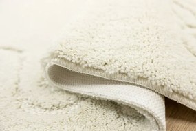 Kúpeľňový koberček Marika krémový, kvety