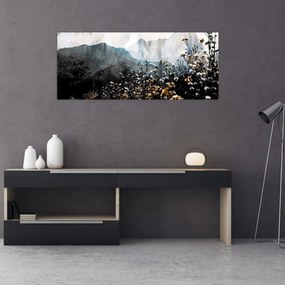 Obraz - Ilustrácie divokých kvetov (120x50 cm)