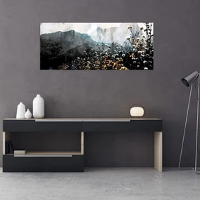 Obraz - Ilustrácie divokých kvetov (120x50 cm)