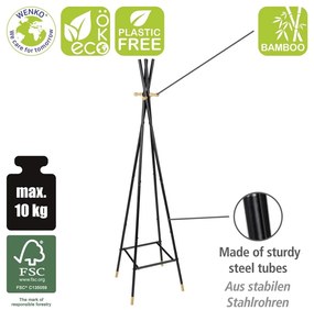 Čierny kovový vešiak Loft - Wenko