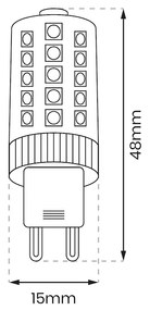 LED žiarovka G9 neutrálna 4000k 3,5w 320 lm