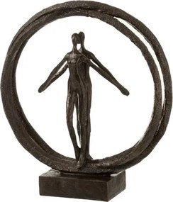 Dekoratívne soška Double Circle - 35 * 11 * 40 cm