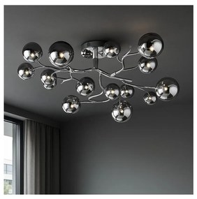 Brilagi - LED Prisadený luster MISTEL 15xG9/3W/230V lesklý chróm/dymová