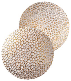 Nástenné LED svietidlo Yosma biele/zlaté