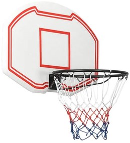 vidaXL Basketbalová doska biela 90x60x2 cm polyetén-
