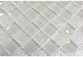 Sklenená mozaika XCM 8LU90 BIELA 29,8x29,8 cm