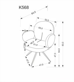 JEDÁLENSKÁ OTOČNÁ STOLIČKA IRIS ŠEDÁ