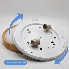 Brilagi-LED RGBW stmievateľné stropné svietidlo CARVALHO SLIM 2xE27/15W/230V Wi‑Fi dub pr. 37