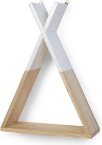 Polica na stenu Tipi Natural White