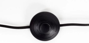 Čierna stojacia lampa s kovovým tienidlom (výška 135 cm) Hajo – White Label