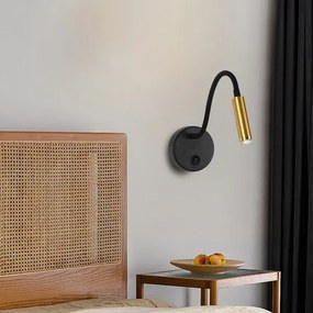 Brilagi -LED Stmievateľná flexibilná nástenná lampa MAYA 1xG9/4W/230V čierna/zlatá