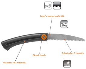 Skladacia píla s čepeľou 155mm