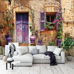 Fototapeta - Lavenduľová ulica (152,5x104 cm)