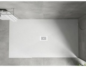 Mexen Hugo, obdĺžniková sprchová vanička SMC 160 x 100 cm, biela, biela krytka, 42101016-W