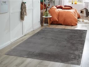 Koberec Laza 80x150 cm,  tmavo šedý, imitácia králičej kožušiny%