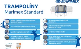 Marimex | Trampolína Marimex Standard 244 cm ružová + ochranná sieť + rebrík ZADARMO | 19000110