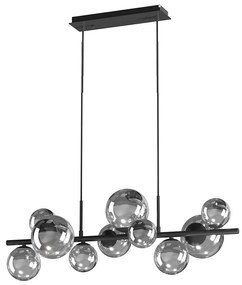 ONLI - Luster na lanku PALOMA 10xG9/10W/230V čierna/dymová