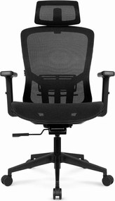 Ergonomická kancelárska stolička HC-1045 so sieťovaným operadlom - čierna