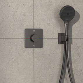 Hansgrohe ShowerSelect Comfort Q, termostat pod omietku pre 2 spotrebiče, kartáčovaný čierny chróm, HAN-15583340