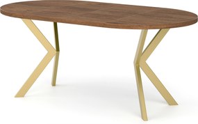 Okrúhly rozkladací jedálensky stôl MARION 120-196cm dub lefkas Farba nôh: Čierna