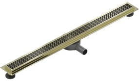 Mexen Flat 360°, nerezový sprchový žľab vzor M33 80 cm, zlatá lesklá, 1533080-40