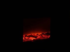 LED dekorácia moderný krb COZY WARM 40x50 cm, čierny