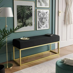 ČALÚNENÝ TABURET / LAVICA CLAUDIO 2 + ZLATÝ PODSTAVEC