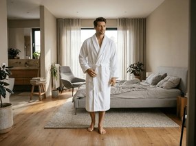 Froté župan Deluxe biely Veľkosť: XXXL