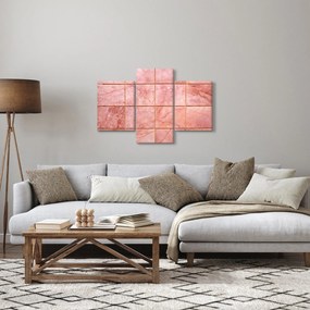 Obraz - Ružové, mramorované dlaždice (90x60 cm)