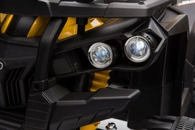 LEAN CARS Elektrická štvorkolka QLS-3288 LED MP3 žltá