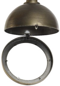 Industriálne kovové svietidlo - lampa, staromosadz,  35x35x47 cm