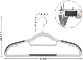 SONGMICS Vešiaky na šaty sivé 42 cm 30 ks