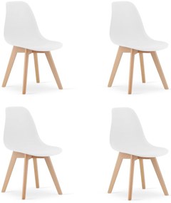 Sada 4ks jedálenských stoličiek KITO bielych