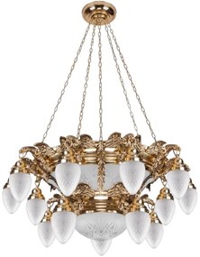 Kemar OW150 - Luster OURO EAGLE 15xE27/60W/230V + 6xE27/100W/230V