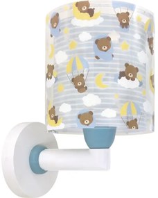 Dalber 41579T - Detská nástenná lampa BABY TEDDY 1xE27/15W/230V modrá