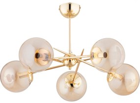 Prisadený luster PRIMERY 5xE14/10W/230V zlatá