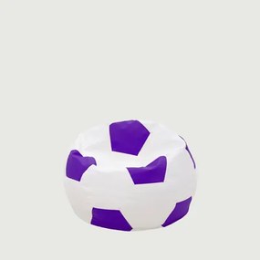 Detský sedací vak SPORT L lopta bielo-fialový