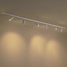 Moderný koľajnicový systém so 6 bodovými svetlami biely 1-fázový - Slimline Uzzy