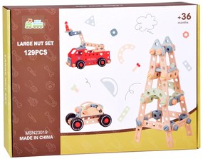 Drevená stavebnica Blocks Build Auto Towers 129 ks Jokomisiada ZA5381