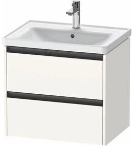 DURAVIT Ketho 2 závesná skrinka pod umývadlo, 2 zásuvky, 634 x 455 x 549 mm, biela super matná, K25282084840000