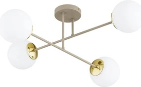 Brilagi - Prisadený luster MILO ECRU 4xE27/60W/230V béžová/zlatá