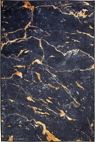 Protišmykový koberec MILANO 90055-01 čierny / zlatý