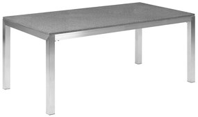 Záhradný stôl s granitovou doskou 180 x 90 cm sivý GROSSETO Beliani