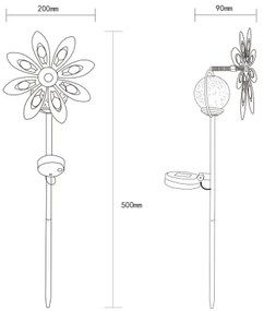 Globo 36575 - LED Solárna dekorácia LED/0,02W/3V IP44